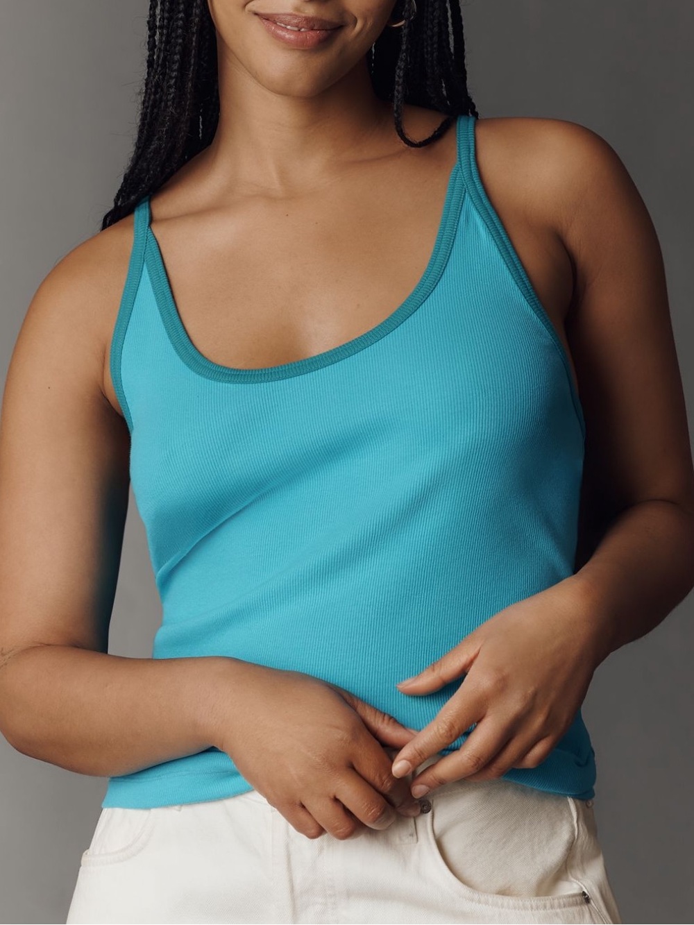 Anthropologie Pilcro Scuba Blue Sunsette Strappy Tank. Size 1X. Brand new!